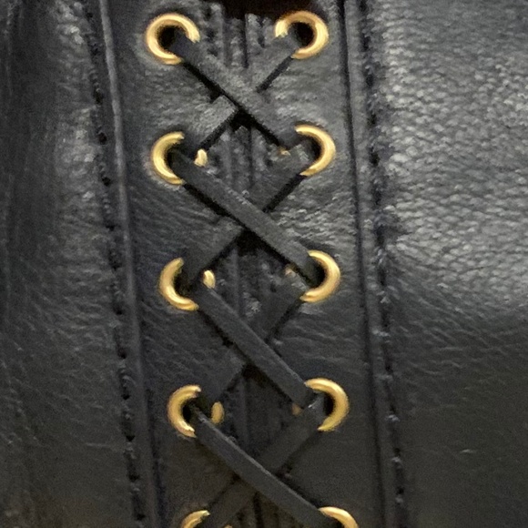 Lauren by Ralph Lauren Leather Navy Bag - Picture 6 of 7